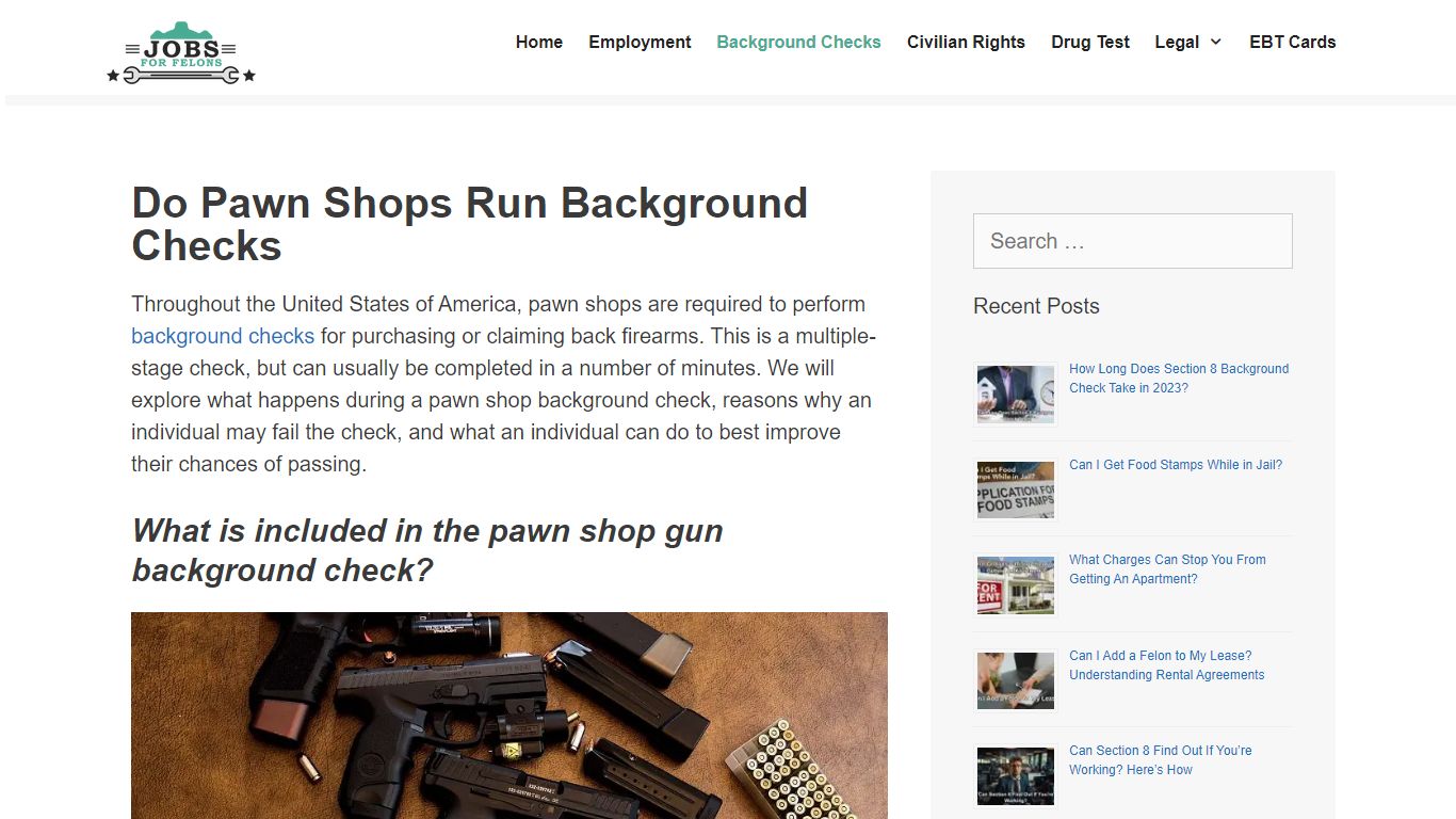Do Pawn Shops Run Background Checks in 2021? - Jobs For Felons: Jobs ...